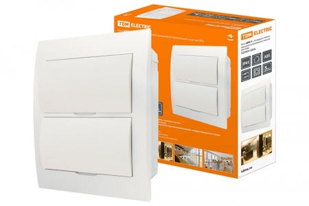 TDM ELECTRIC SQ0904-0006 Бокс ЩРВ-П-24модуля с белой крышкой встраиваемый пластик IP40 TDM